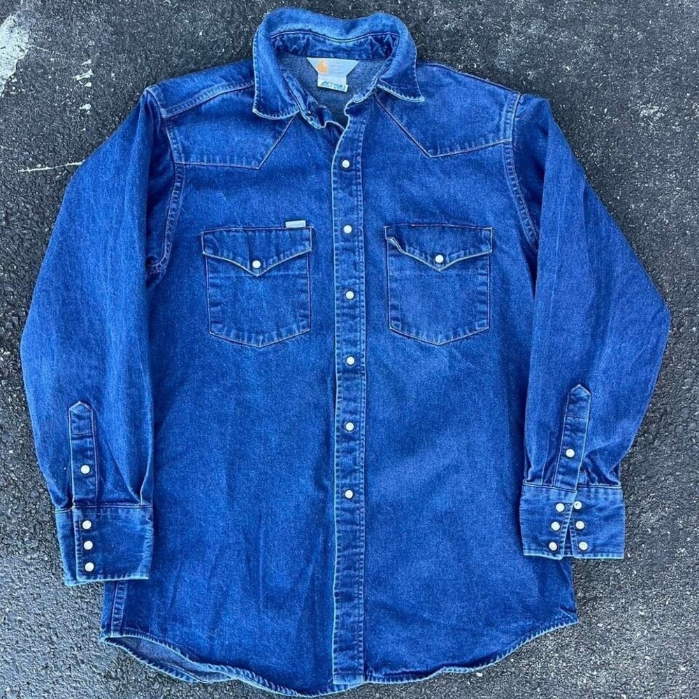 1980s Vintage Carhartt Cowboy Jacket Size L